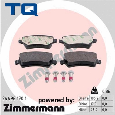 Brake Pad Set, disc brake (TQ-BP0807)