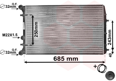 Radiator, engine cooling (TQ-76002010)