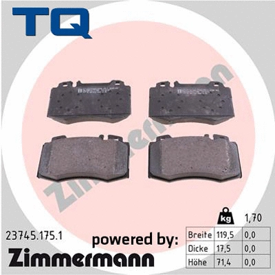 Brake Pad Set, disc brake (TQ-BP0565)