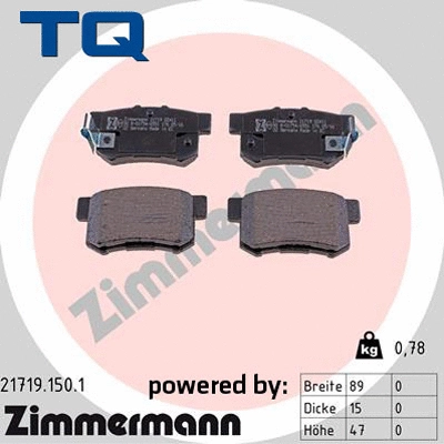 Brake Pad Set, disc brake (TQ-BP0261)