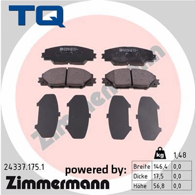 Brake Pad Set, disc brake (TQ-BP0755)