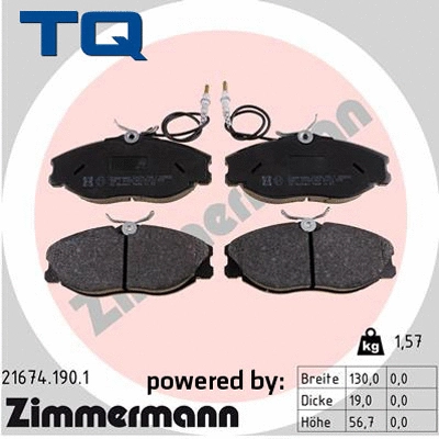 Brake Pad Set, disc brake (TQ-BP0250)