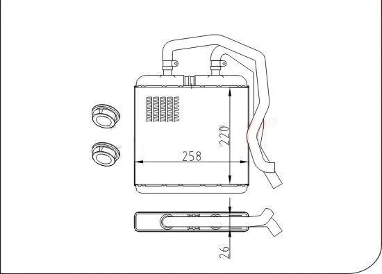Heat Exchanger, interior heating (TQ-YMLBH112)