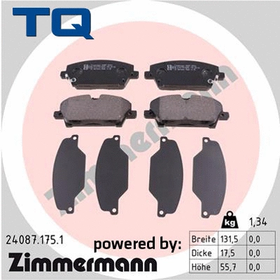 Brake Pad Set, disc brake (TQ-BP0685)