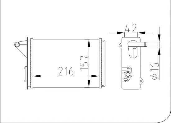 Heat Exchanger, interior heating (TQ-YMLH163)