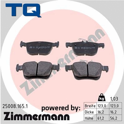 Brake Pad Set, disc brake (TQ-BP0908)