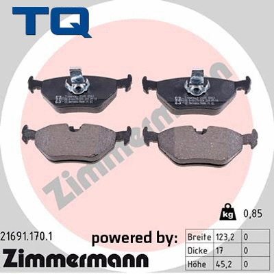 Brake Pad Set, disc brake (TQ-BP0255)