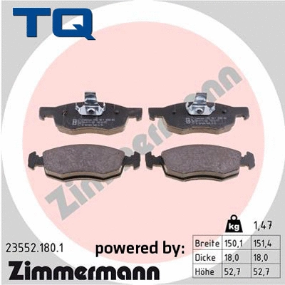 Brake Pad Set, disc brake (TQ-BP0502)