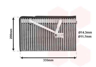 Evaporator, air conditioning (TQ-3700V298)