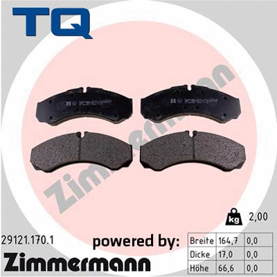 Brake Pad Set, disc brake (TQ-BP1037)