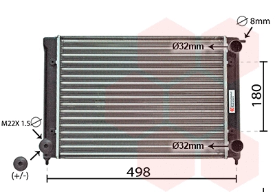 Radiator, engine cooling (TQ-58002040)