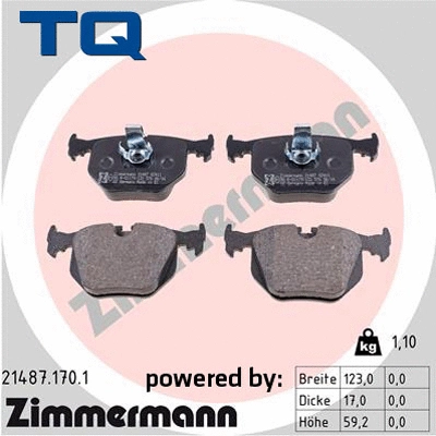 Brake Pad Set, disc brake (TQ-BP0220)