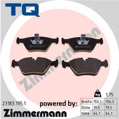 Brake Pad Set, disc brake (TQ-BP0390)