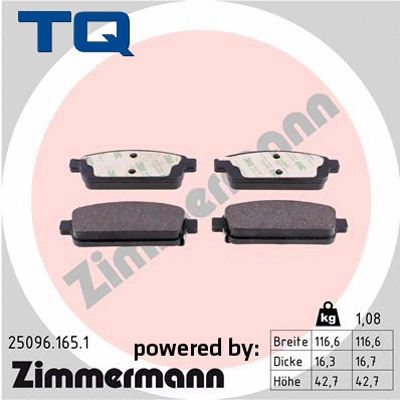 Brake Pad Set, disc brake (TQ-BP0095)