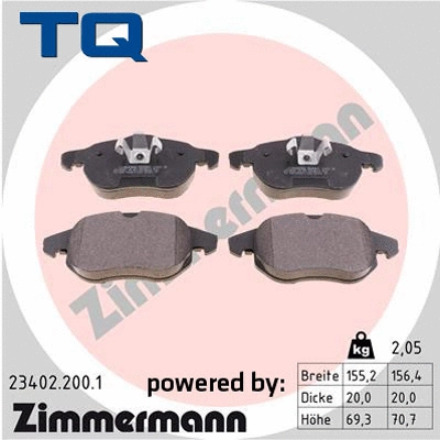 Brake Pad Set, disc brake (TQ-BP0453)