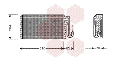 Evaporator, air conditioning (TQ-0600V025)