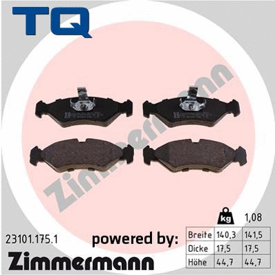 Brake Pad Set, disc brake (TQ-BP0372)