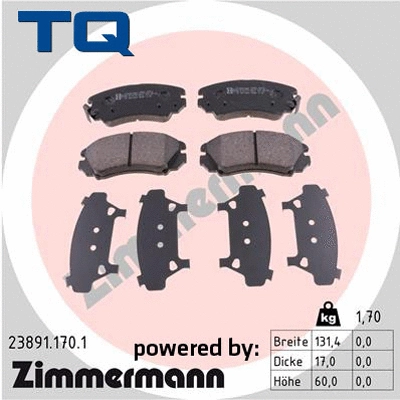 Brake Pad Set, disc brake (TQ-BP0612)