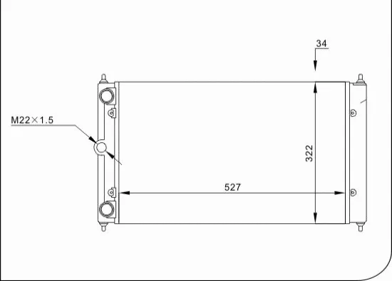Radiator, engine cooling (TQ-YMLR033)
