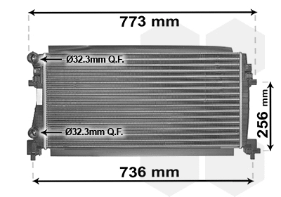 Radiator, engine cooling (TQ-58002340)