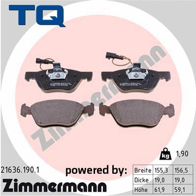 Brake Pad Set, disc brake (TQ-BP0022)