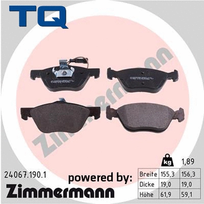 Brake Pad Set, disc brake (TQ-BP0671)