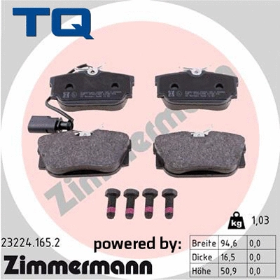 Brake Pad Set, disc brake (TQ-BP0400)