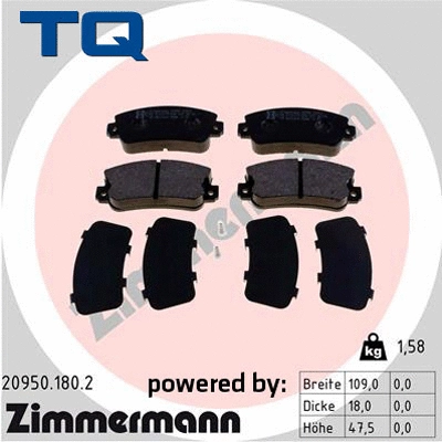 Brake Pad Set, disc brake (TQ-BP0008)