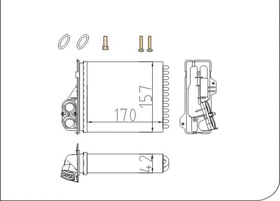 Heat Exchanger, interior heating (TQ-43006398)
