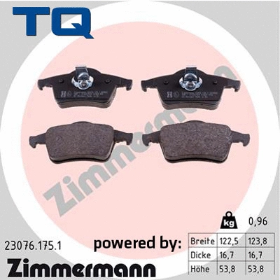 Brake Pad Set, disc brake (TQ-BP0363)
