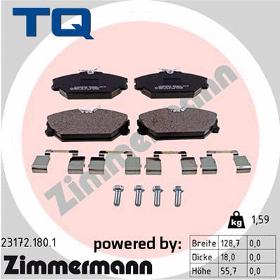 Brake Pad Set, disc brake (TQ-BP0045)