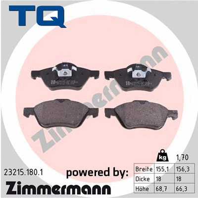 Brake Pad Set, disc brake (TQ-BP0047)