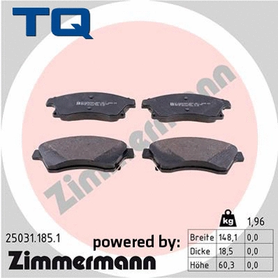Brake Pad Set, disc brake (TQ-BP0916)