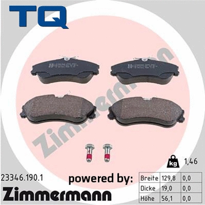 Brake Pad Set, disc brake (TQ-BP0442)