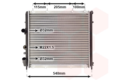 Radiator, engine cooling (TQ-43002215)