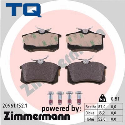 Brake Pad Set, disc brake (TQ-BP0009)