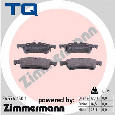 Brake Pad Set, disc brake (TQ-BP0833)
