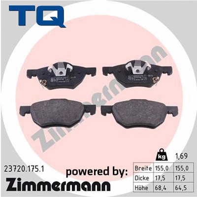 Brake Pad Set, disc brake (TQ-BP0558)