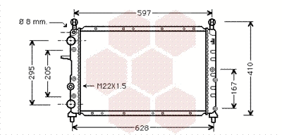Radiator, engine cooling (TQ-17002095)