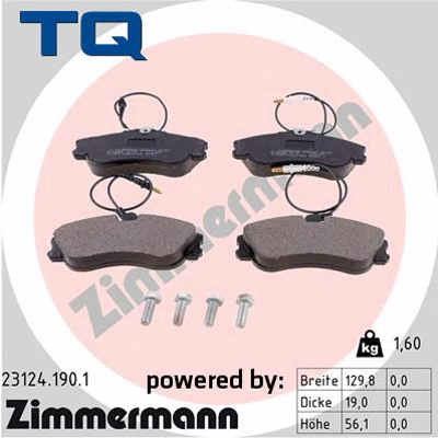 Brake Pad Set, disc brake (TQ-BP0041)
