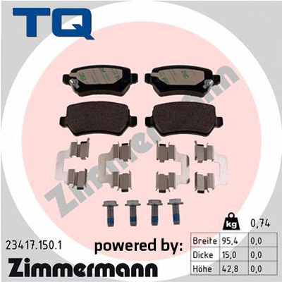 Brake Pad Set, disc brake (TQ-BP0055)