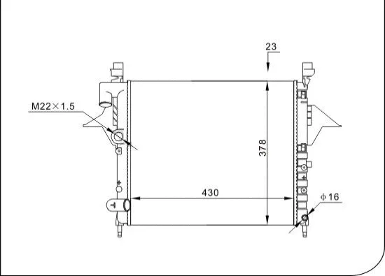Radiator, engine cooling (TQ-YMLR132)