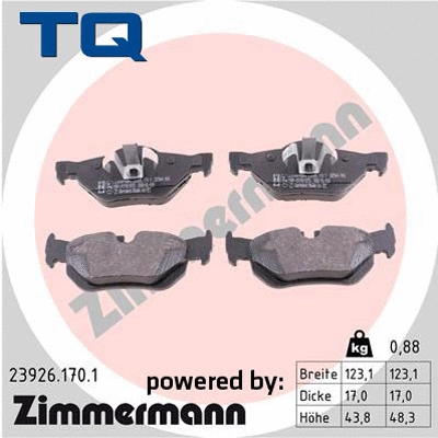Brake Pad Set, disc brake (TQ-BP0625)