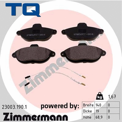 Brake Pad Set, disc brake (TQ-BP0035)