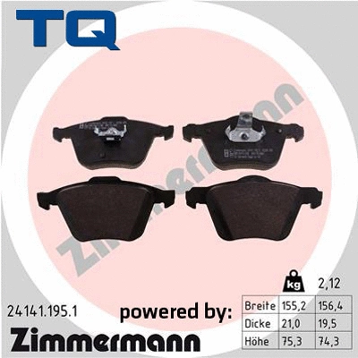 Brake Pad Set, disc brake (TQ-BP0699)