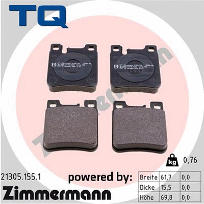 Brake Pad Set, disc brake (TQ-BP0189)