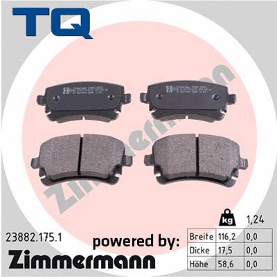 Brake Pad Set, disc brake (TQ-BP0608)