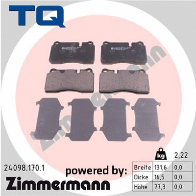 Brake Pad Set, disc brake (TQ-BP0690)