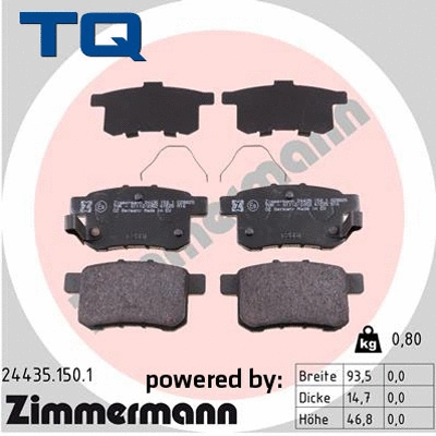 Brake Pad Set, disc brake (TQ-BP0782)