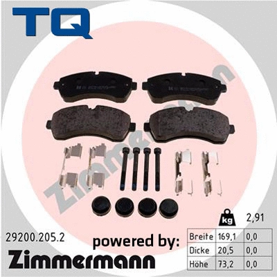 Brake Pad Set, disc brake (TQ-BP1051)